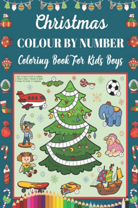 Christmas Colour By Number Coloring Book For Kids Boys