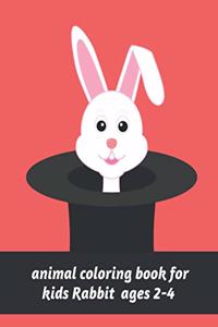 animal coloring book for kids Rabbit ages 2-4