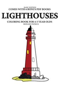 Simple Coloring Books for 4-5 Year Olds (Lighthouses)