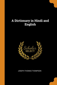 A Dictionary in Hindi and English