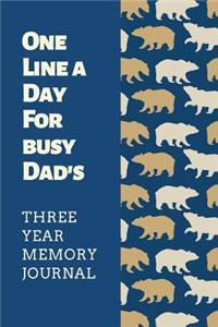 One Line A Day For Busy Dad's Three Year Memory Journal