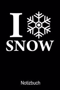 I LOVE SNOW Notizbuch