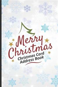 Merry Christmas Christmas Card Address Book