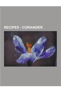 Recipes - Coriander