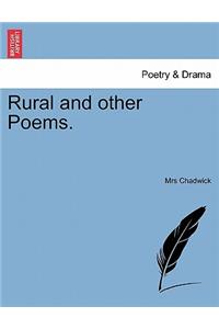 Rural and Other Poems.
