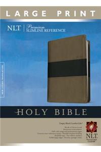 NLT Premium Slimline Reference Bible, Large Print, Taupe