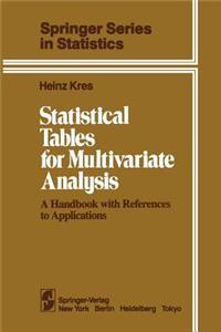 Statistical Tables for Multivariate Analysis