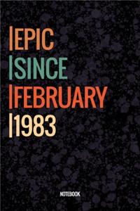 Epic Since February 1983 Notebook