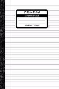 College Ruled Notebook Journal