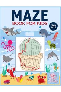 Maze Book for Kids Ages 6-12