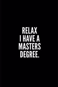Relax I Ave a Masters Degree