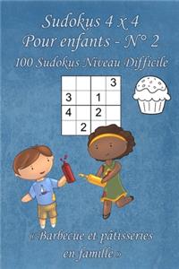 Sudokus 4 x 4 Difficiles - Pour enfants - N°2