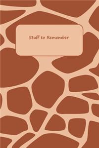 Stuff to Remember