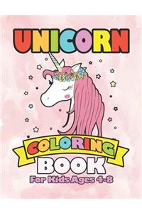 Unicorn Coloring Book for Kids Ages 4-8
