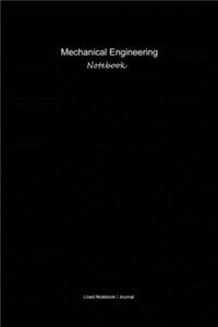Black mechanical engineering notebook