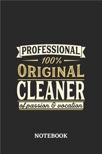 Professional Original Cleaner Notebook of Passion and Vocation: 6x9 inches - 110 blank numbered pages - Perfect Office Job Utility - Gift, Present Idea