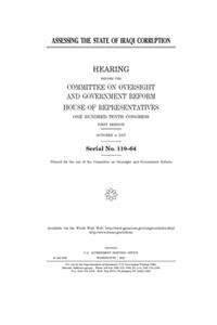 Assessing the state of Iraqi corruption