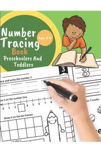 Number tracing book for Preschoolers And Toddlers Ages 3-5