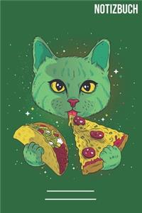 Notizbuch Gepunktet Cosmic Cat Pizza Taco