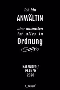 Kalender 2020 für Anwälte / Anwalt / Anwältin