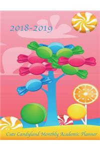 2018-2019 Cute Candyland Monthly Academic Planner