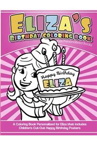 Eliza's Birthday Coloring Book Kids Personalized Books