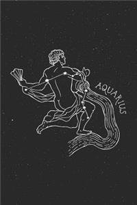 Aquarius Zodiac Lined Notebook Journal
