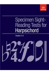 Specimen Sight-Reading Tests for Harpsichord, Grades 4-8