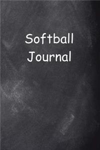 Softball Journal Chalkboard Design
