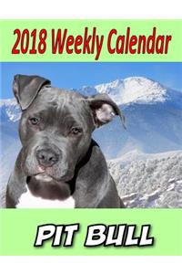 2018 Weekly Calendar Pit Bull
