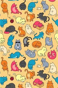 Journal Notebook For Cat Lovers Fun Cat Pattern 10