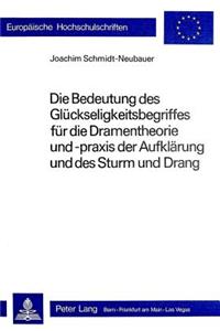 Die Bedeutung Des Glueckseligkeitsbegriffes Fuer Die Dramentheorie Und -Praxis Der Aufklaerung Und Des Sturm Und Drang