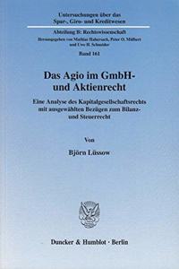 Das Agio Im Gmbh- Und Aktienrecht