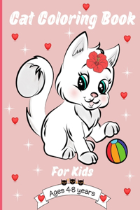 Cat Coloring Book for Kids Age 4-8 Years