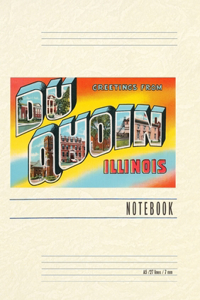 Vintage Lined Notebook Greetings from Du Quoin, Illinois
