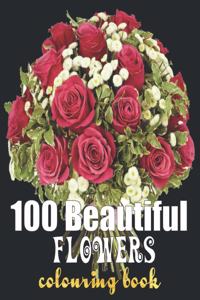 100 Beautiful Flowers Coloring Book