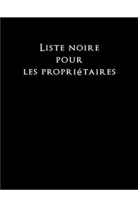 Liste noire pour les propriétaires