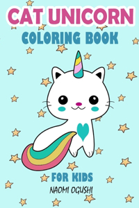 Cat Unicorn Coloring Book for kids