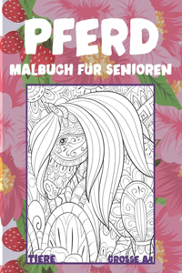 Malbuch für Senioren - Grosse A4 - Tiere - Pferd