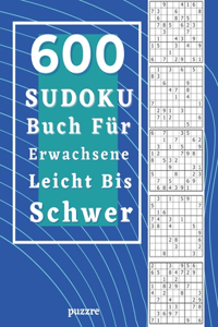 600 Sudoku Buch Für Erwachsene Leicht Bis Schwer