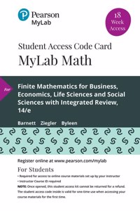 Mylab Math with Pearson Etext -- 18 Week Standalone Access Card -- For Finite Mathematics for Business, Economics, Life Sciences and Social Sciences with Integrated Review