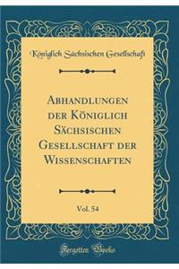 Abhandlungen Der KÃ¶niglich SÃ¤chsischen Gesellschaft Der Wissenschaften, Vol. 54 (Classic Reprint)