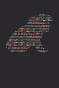 Bullpug Notebook 'Word Cloud' - Gift for Bullpug Lovers - Bullpug Journal