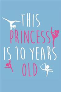 Gymnastics Notebook - 10 Years Old Gymnastics Journal - 10th Birthday Gift for Gymnast - Gymnastics Diary
