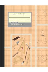 Graph Paper Notebook: Squared Graphing Paper, Blank Quad Ruled, Grid Paper Notebook, Composition Books (Large 8.5" x 11") Peach