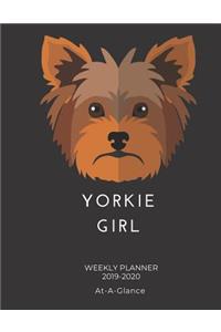 Yorkie Girl Weekly Planner Academic Year 2019-2020 At-A-Glance