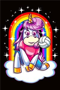 Unicorn Volleyball Notebook Journal