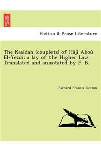 Kasidah (Couplets) of H Ji Abou El-Yezdi