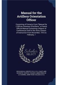 Manual for the Artillery Orientation Officer
