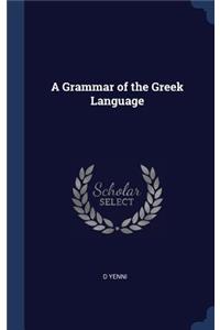 Grammar of the Greek Language